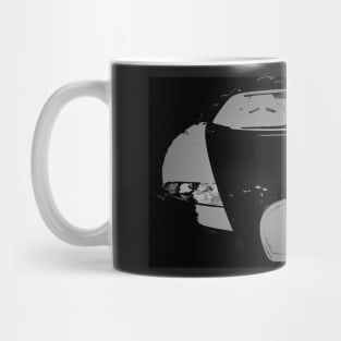 Black and white Bugatti super car Mug